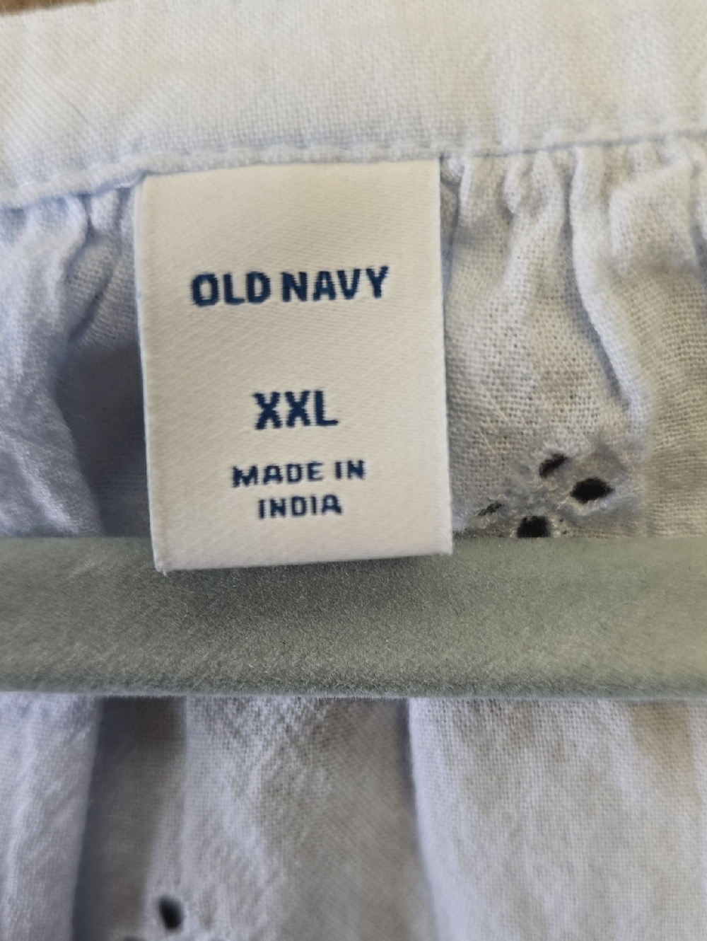 Old Navy Light Blue Eyelet Henley Tunic - Women, Size XXL - Picture 4 of 5
